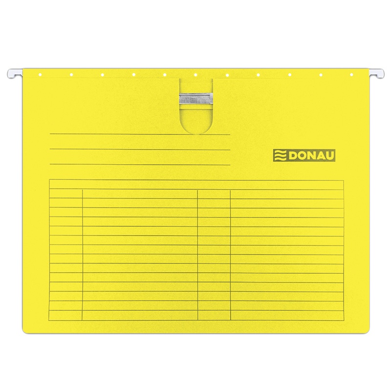Suspension File DONAU with filling strip fastener, A4, 230gsm, yellow