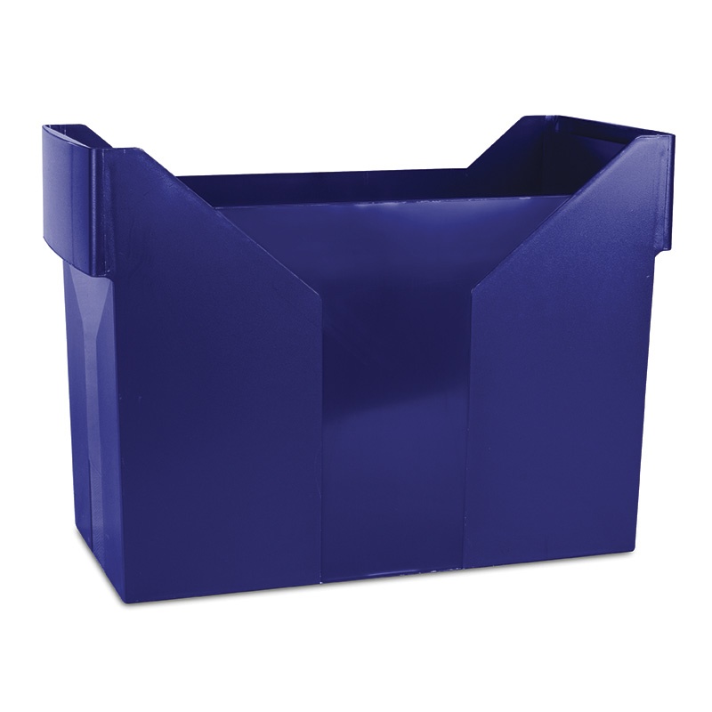 Mini Archive File Box plastic navy blue