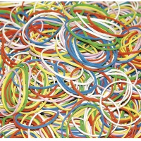 Rubber Bands DONAU, 1000g, assorted colours
