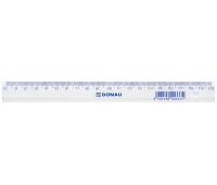 Linijka DONAU, 20cm, zawieszka, transparentna, Linijki, ekierki, kątomierze, Artykuły do pisania i korygowania