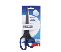 Nożyczki biurowe DONAU Soft Grip, 20cm, niebieskie, Nożyczki, Drobne akcesoria biurowe