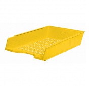 Desktop Letter Tray DONAU, polystyrene, A4, mesh, yellow