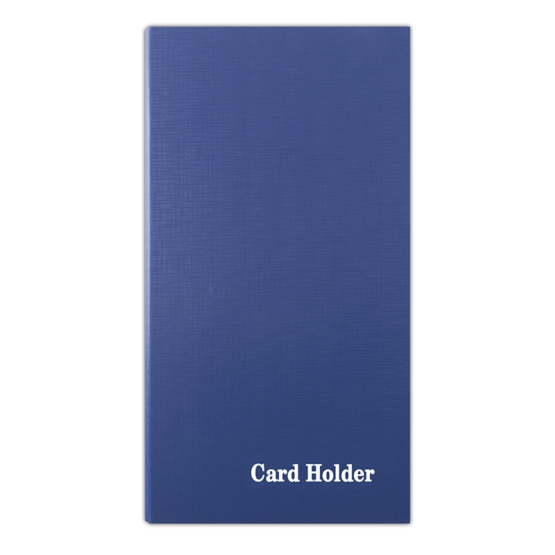 Business Card Ring Holder for 500 cards with index tabs navy blue