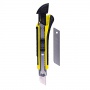 Nóż pakowy DONAU Professional, gumowa rękojeść, z blokadą, żółto-czarny, Noże, Koperty i akcesoria do wysyłek