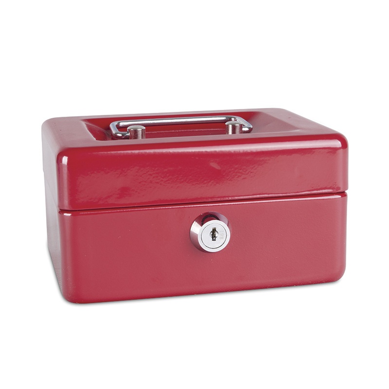Cash Box DONAU, small, 152x80x115mm, red