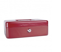 Cash Box DONAU, large, 250x90x180mm, red
