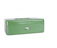Cash Box DONAU, large, 250x90x180mm, green