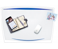 Podkładka na biurko CEP Ice, 65,6x44,8cm, transparentna niebieska