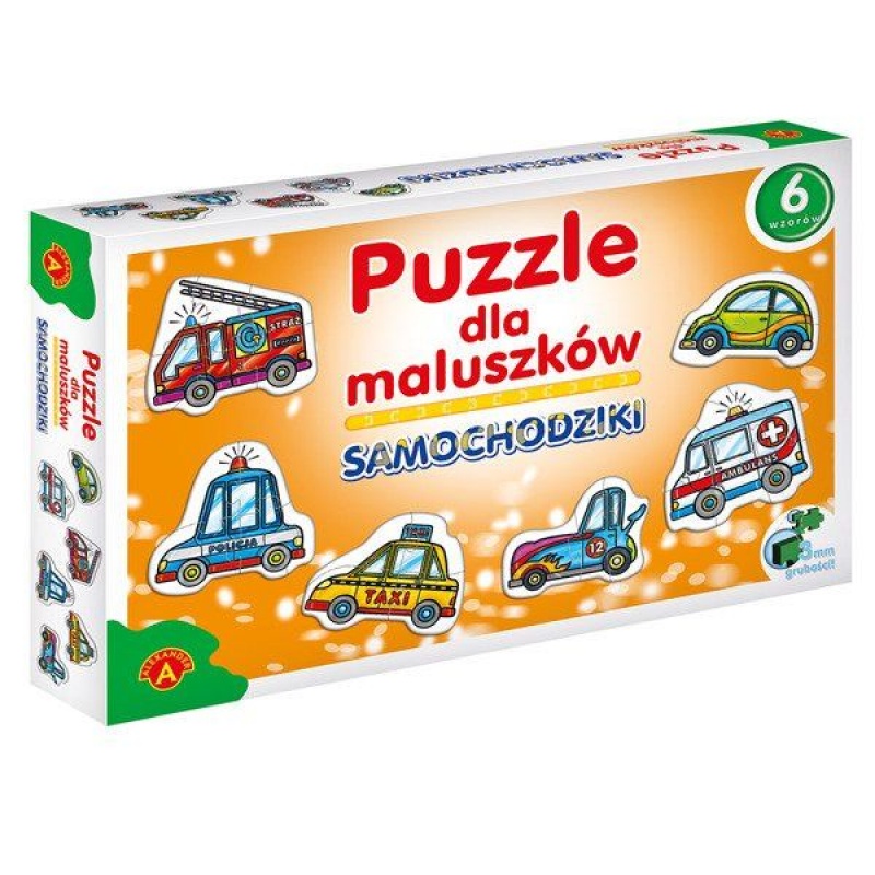 Puzzle dla Maluszk&oacute;w - Samochodziki, Dla malucha, Puzzle