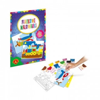 PIASKOWE MALOWANKI - POCIĄG, SAMOLOT !, Kreatywne, Zabawki