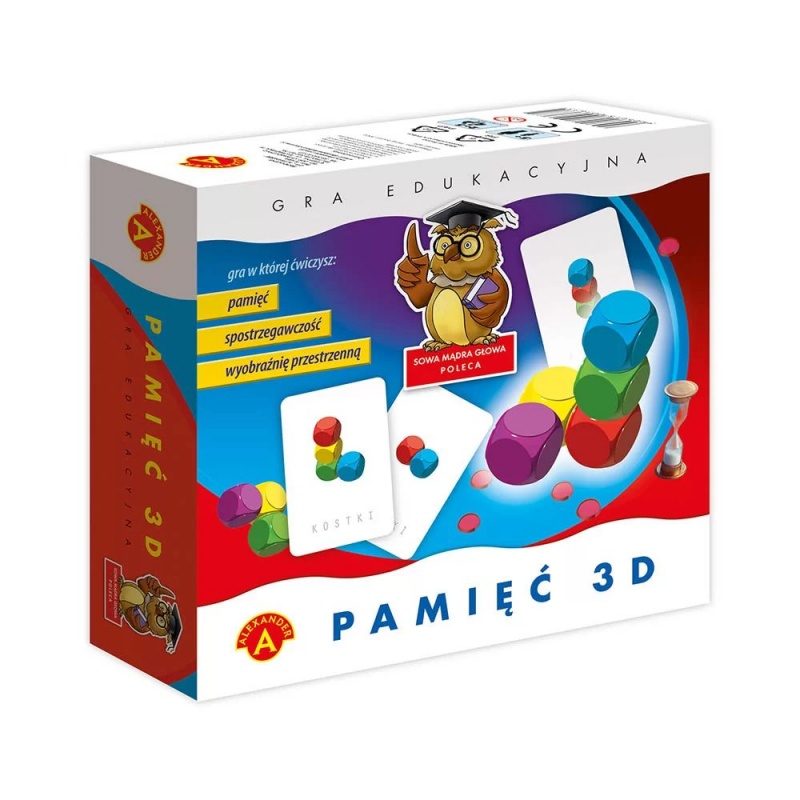 Sowa Mądra Głowa - Pamięć 3 D, Edukacyjne, Gry