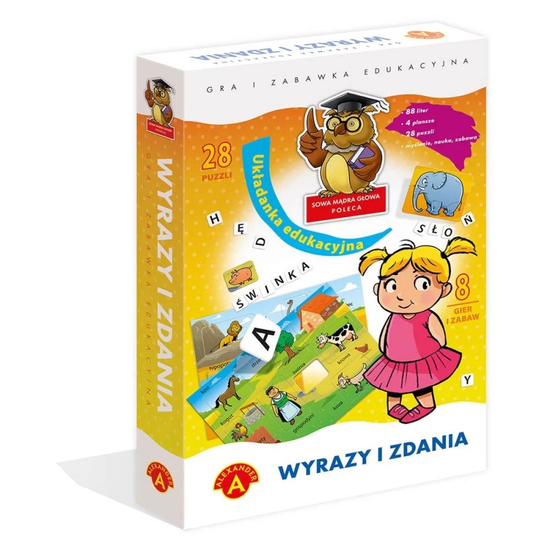 Sowa Mądra Głowa - Wyrazy i Zdania, Edukacyjne, Gry