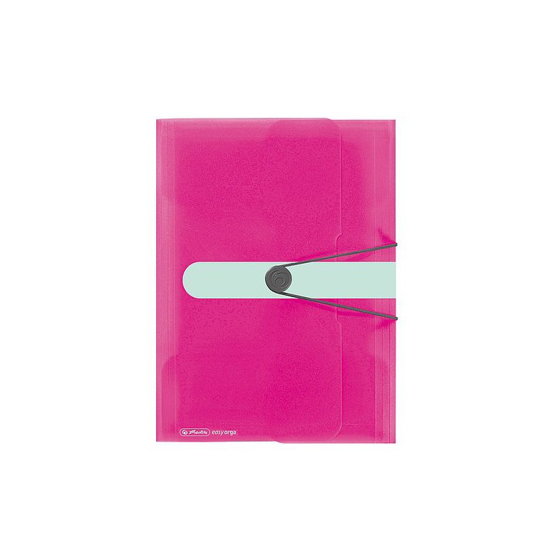 TECZKA RYS.A4 PP Z GUM.COOL PINK COL.BL, Teczki płaskie, Archiwizacja dokumentów