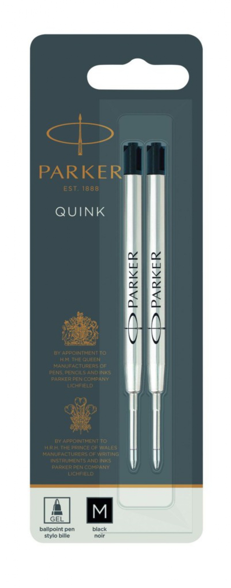 WKŁADY ŻELOWE CZARNY (M) - 2szt bl