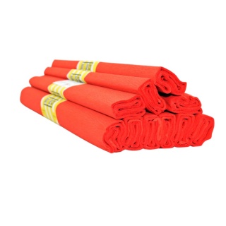 BIBUŁA MARSZCZONA 50x200cm C.CZERWONA 10szt, Bibuła, krepina, Plastyka