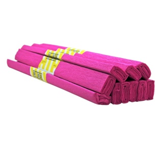 BIBUŁA MARSZCZONA 50x200cm FUKSJA 10szt, Bibuła, krepina, Plastyka