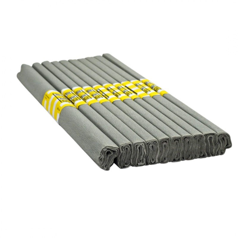 BIBUŁA MARSZCZONA 50x200cm J.SZARA 10szt, Bibuła, krepina, Plastyka