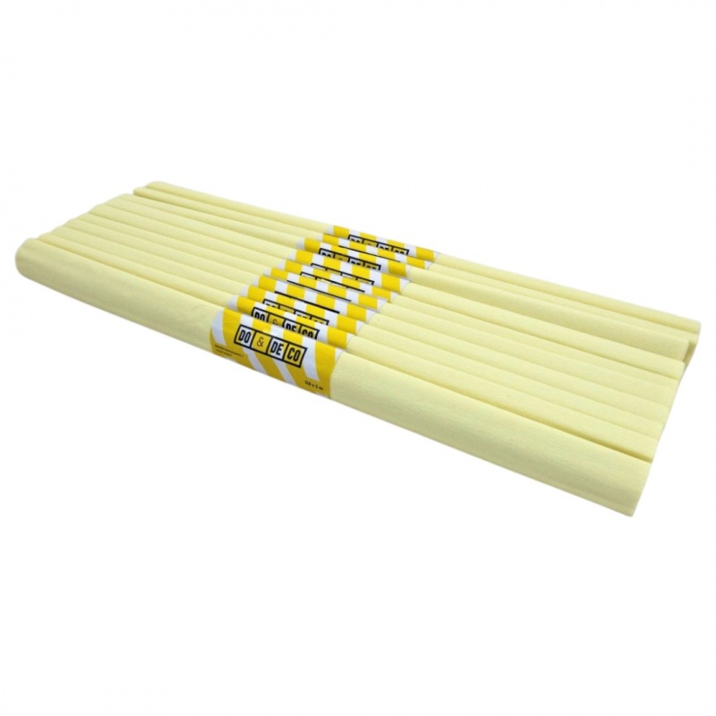 BIBUŁA MARSZCZONA 50x200cm KREMOWA 10szt, Bibuła, krepina, Plastyka