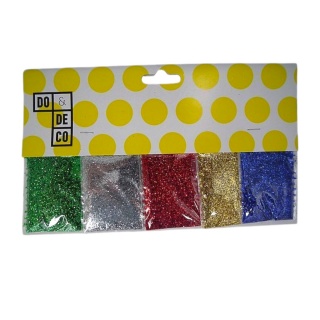 BROKAT SYPKI 5x4g ZESTAW 5 KOLOR&Oacute;W, Brokat, Art. kreatywne