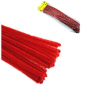 DRUCIKI DEKORACYJNE 30szt CZERWONE, Druciki, Art. kreatywne