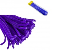 DRUCIKI DEKORACYJNE 30szt FIOLETOWE, Druciki, Art. kreatywne