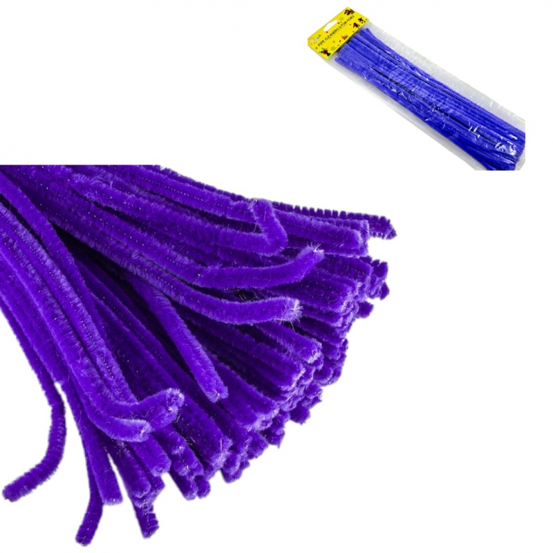 DRUCIKI DEKORACYJNE 30szt FIOLETOWE, Druciki, Art. kreatywne