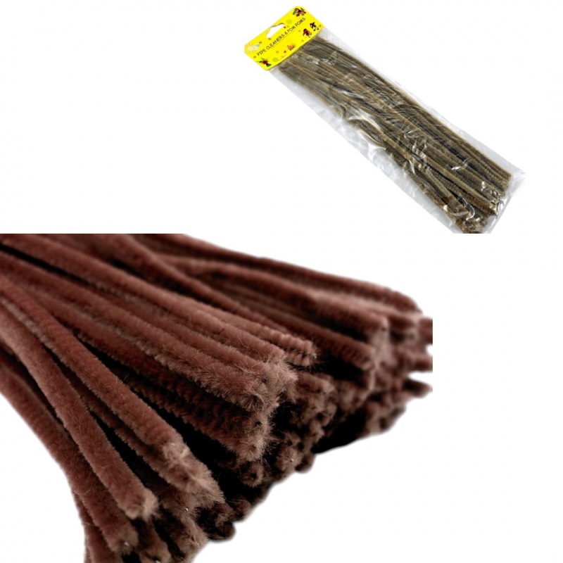 DRUCIKI DEKORACYJNE 30szt J.BRĄZOWE, Druciki, Art. kreatywne