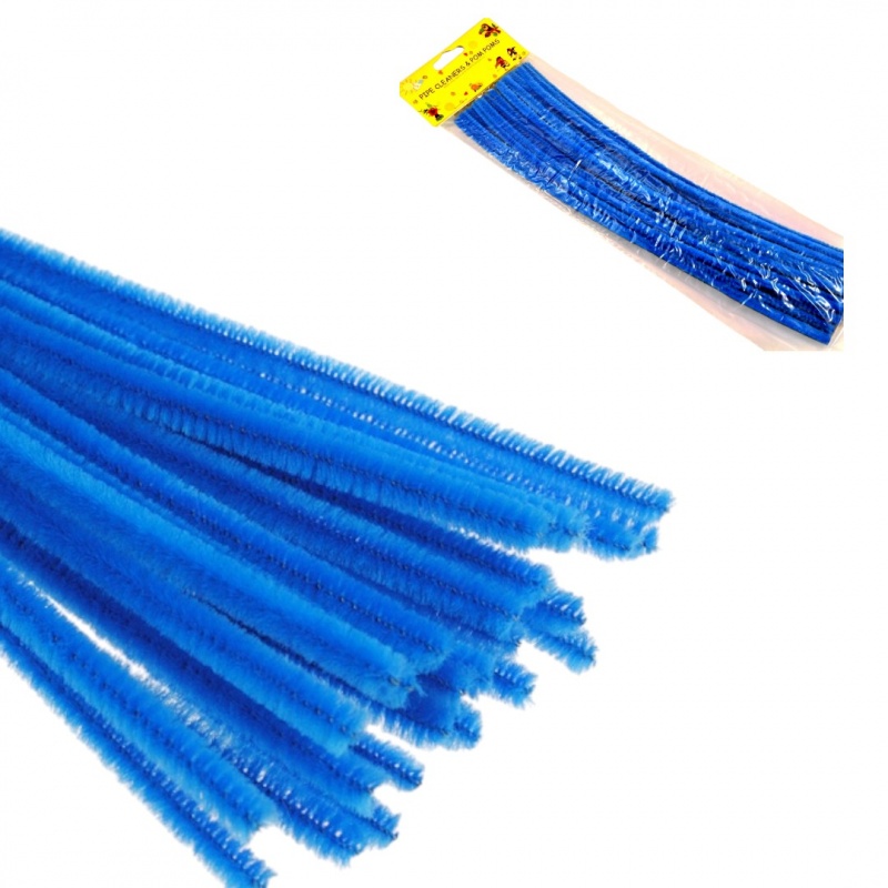 DRUCIKI DEKORACYJNE 30szt NIEBIESKIE, Druciki, Art. kreatywne