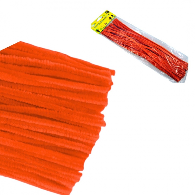 DRUCIKI DEKORACYJNE 30szt POMARAŃCZOWE, Druciki, Art. kreatywne