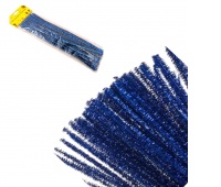 DRUCIKI DEKORACYJNE METALIZOWANE 30szt NIEBIESKIE, Druciki, Art. kreatywne