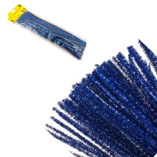 DRUCIKI DEKORACYJNE METALIZOWANE 30szt NIEBIESKIE, Druciki, Art. kreatywne