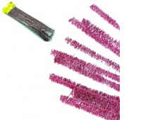 DRUCIKI DEKORACYJNE METALIZOWANE 30szt R&Oacute;ŻOWE, Druciki, Art. kreatywne