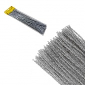 DRUCIKI DEKORACYJNE METALIZOWANE 30szt SREBRNE, Druciki, Art. kreatywne