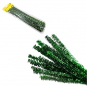 DRUCIKI DEKORACYJNE METALIZOWANE 30szt ZIELONE, Druciki, Art. kreatywne