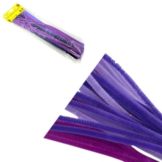 DRUCIKI KREATYWNE 30szt ODCIENIE FIOLET, Druciki, Art. kreatywne