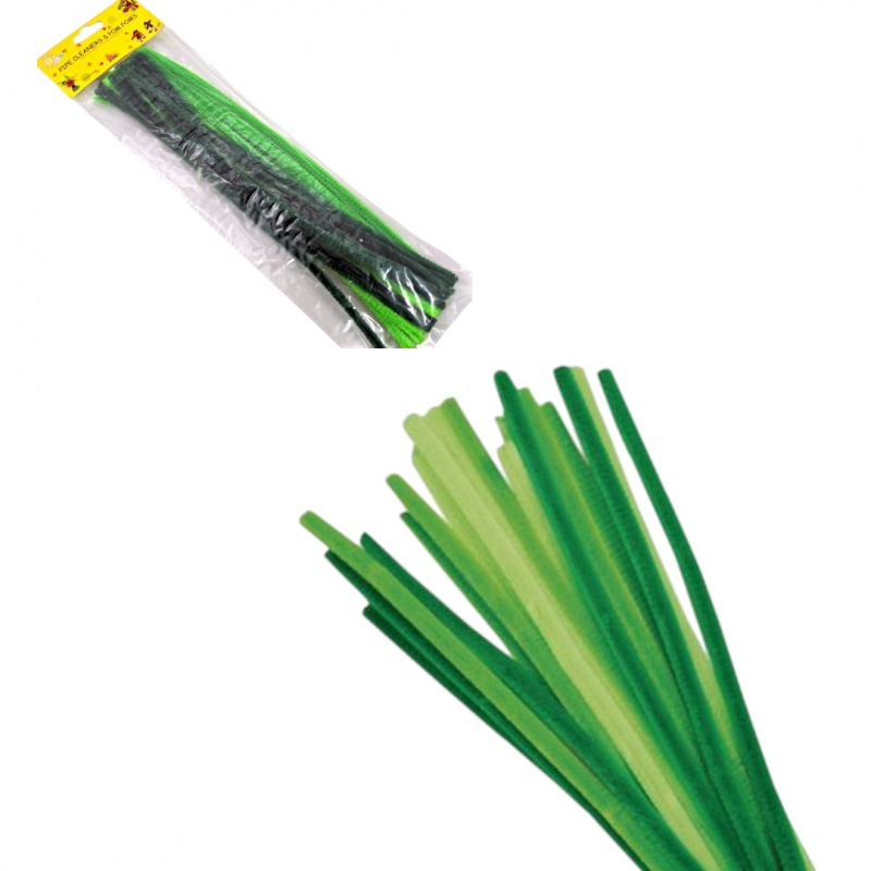 DRUCIKI KREATYWNE 30szt ODCIENIE ZIELONY, Druciki, Art. kreatywne