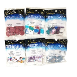 DŻETY AKRYLOWE MIX, Dżety, perełki, Art. kreatywne
