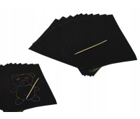 KARTKI DO SCRATCH ART ZDRAPYWANKA, Produkty kreatywne, Artykuły dekoracyjne