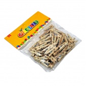 KLAMERKI MAŁE NATURALNE 48szt, Patyczki, klamerki, Art. kreatywne