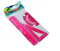 KOMPLET GEOMETRYCZNY ELASTYCZNY, Linijki, ekierki, kątomierze, Art. kreślarskie