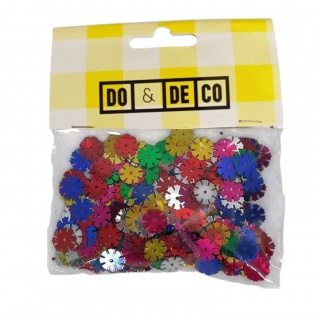 KONFETTI 14g KWIATY 10mm 0213, Cekiny, konfetti, Art. kreatywne