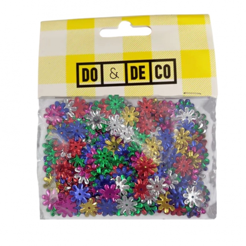 KONFETTI 14g KWIATY 12mm 0212, Cekiny, konfetti, Art. kreatywne