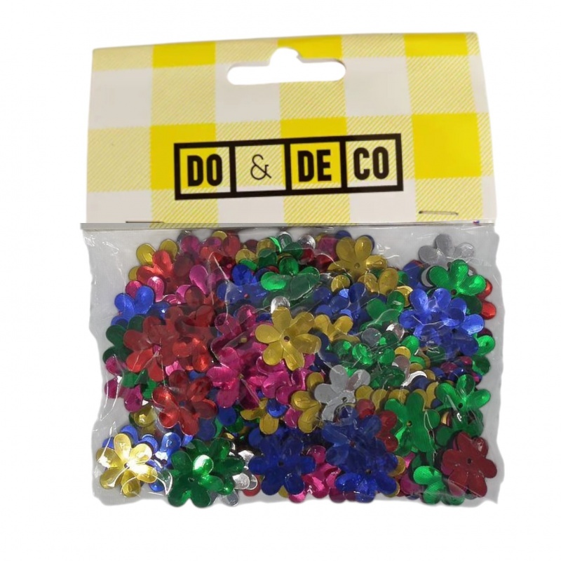 KONFETTI 14g KWIATY 14mm 0210, Cekiny, konfetti, Art. kreatywne