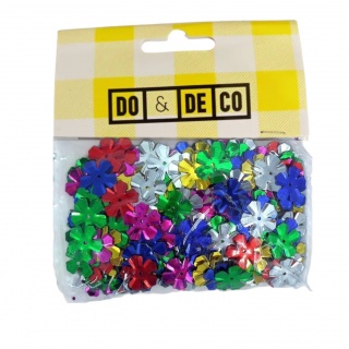 KONFETTI 14g KWIATY 15mm 0215, Cekiny, konfetti, Art. kreatywne