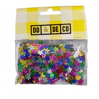 KONFETTI 14g KWIATY 6mm 0214, Cekiny, konfetti, Art. kreatywne