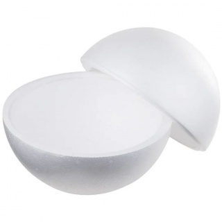 KULE STYROPIANOWE 150mm OTWIERANE 6szt, Styropian, akryl, Art. kreatywne