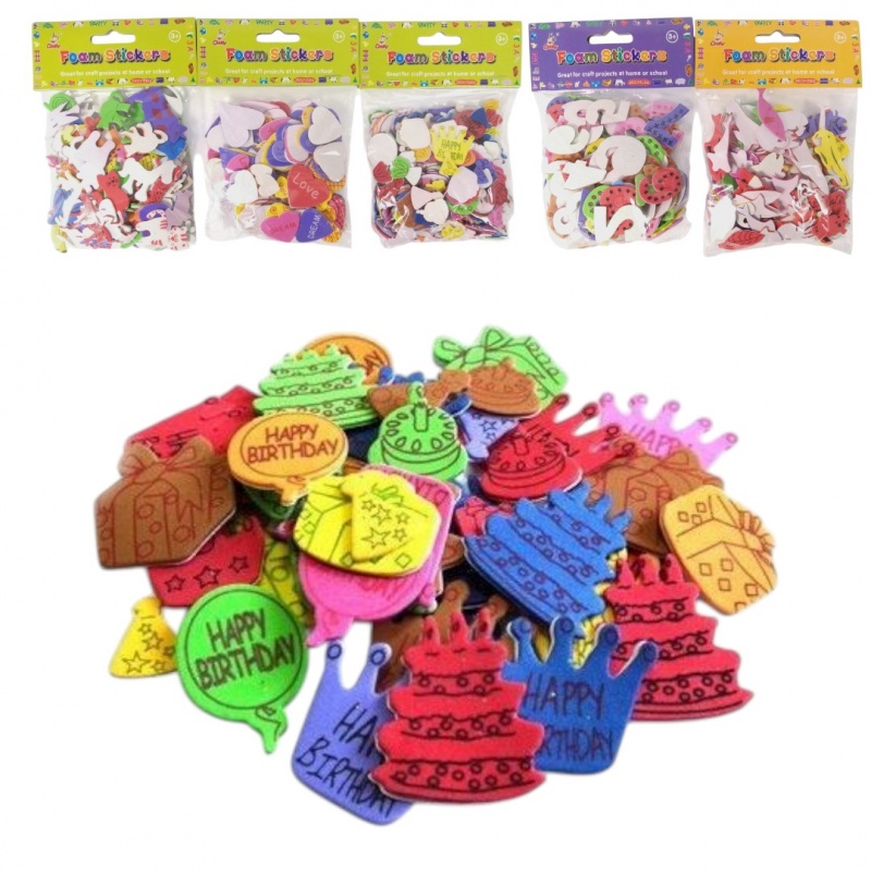 NAKLEJKI PIANKOWE WOREK 1016, Naklejki, Art. kreatywne