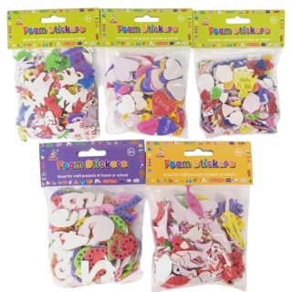 NAKLEJKI PIANKOWE WOREK 1016, Naklejki, Art. kreatywne