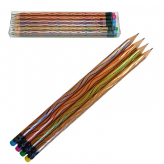 OŁ&Oacute;WEK W PASKI 12szt, Oł&oacute;wki, Art. do pisania i korygowania