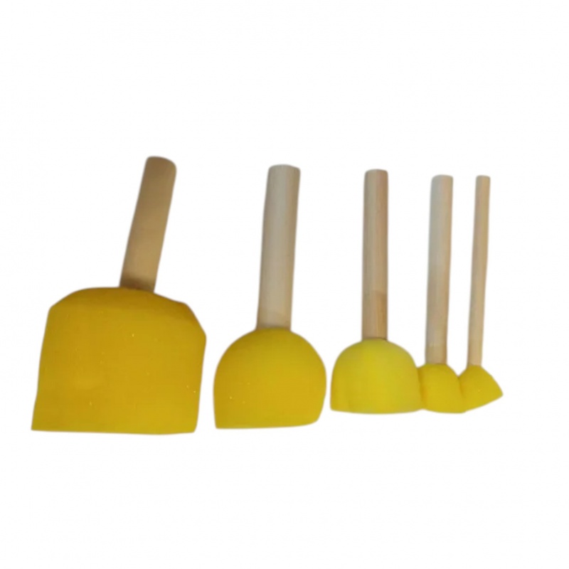 PĘDZLE GĄBKOWE ZESTAW, Pędzle, Plastyka